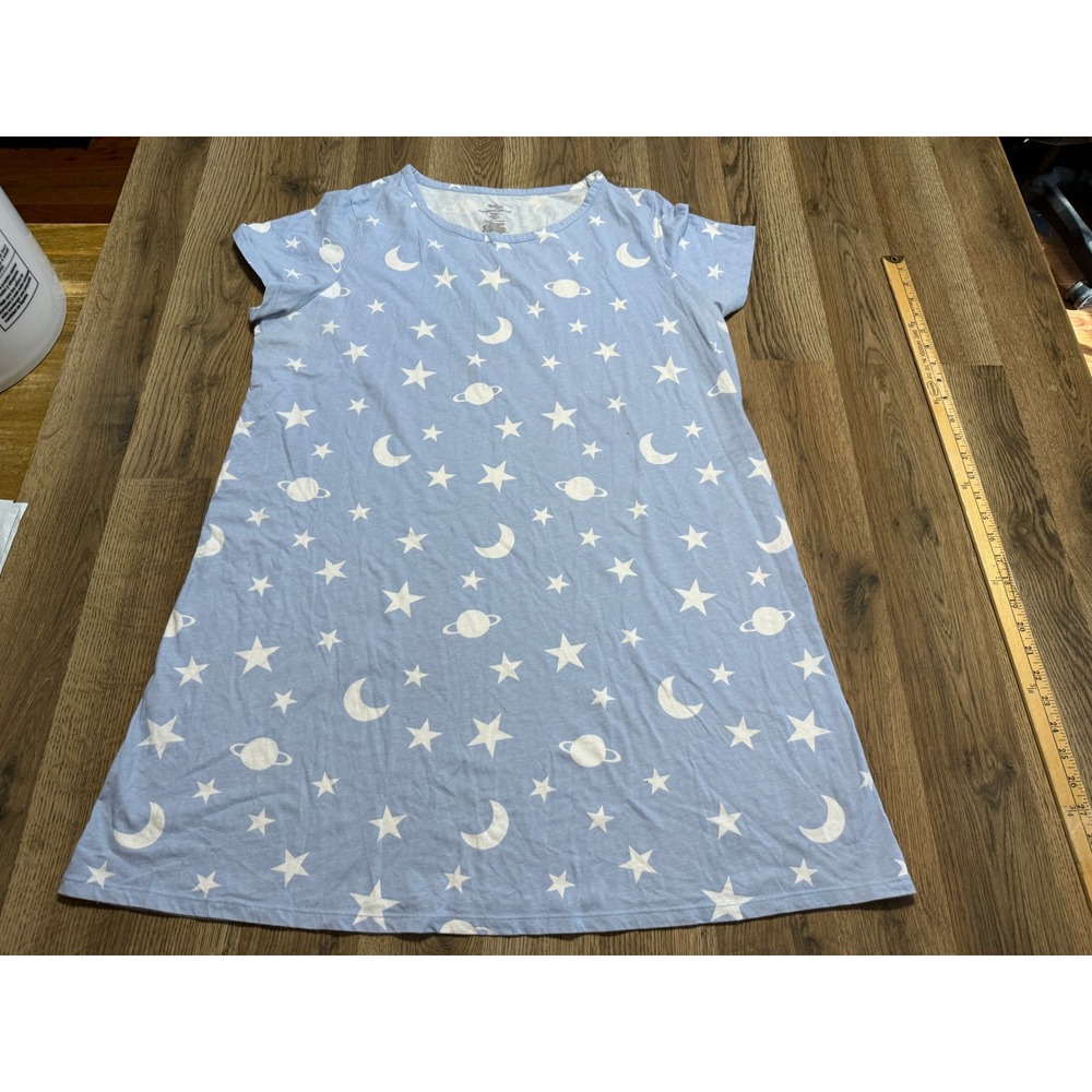 Secret Treasures Nightgown Women 2X/3X Blue Celestial Stars Moon Excellent